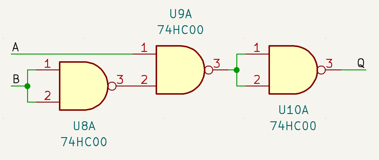 Final implementation of A and not B